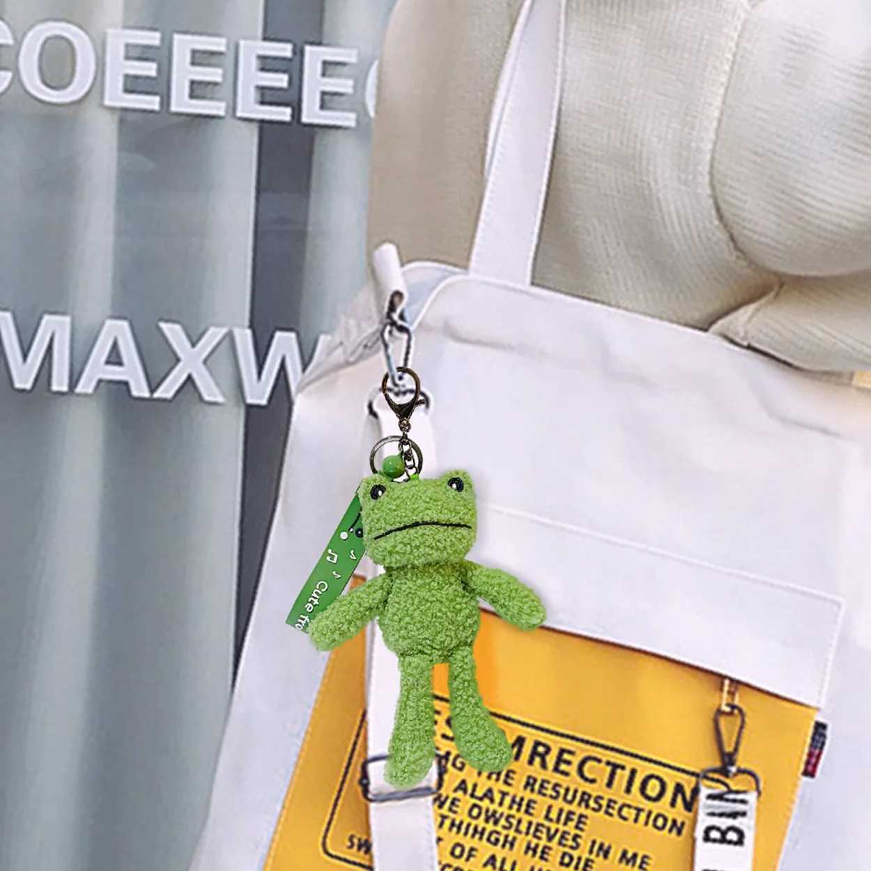 Cute Cartoon Animal Plush Toy Keychain Backpack Keychain Coin Bag Frog Accessories Gift Kawaii Car AccessoriesXJ250319