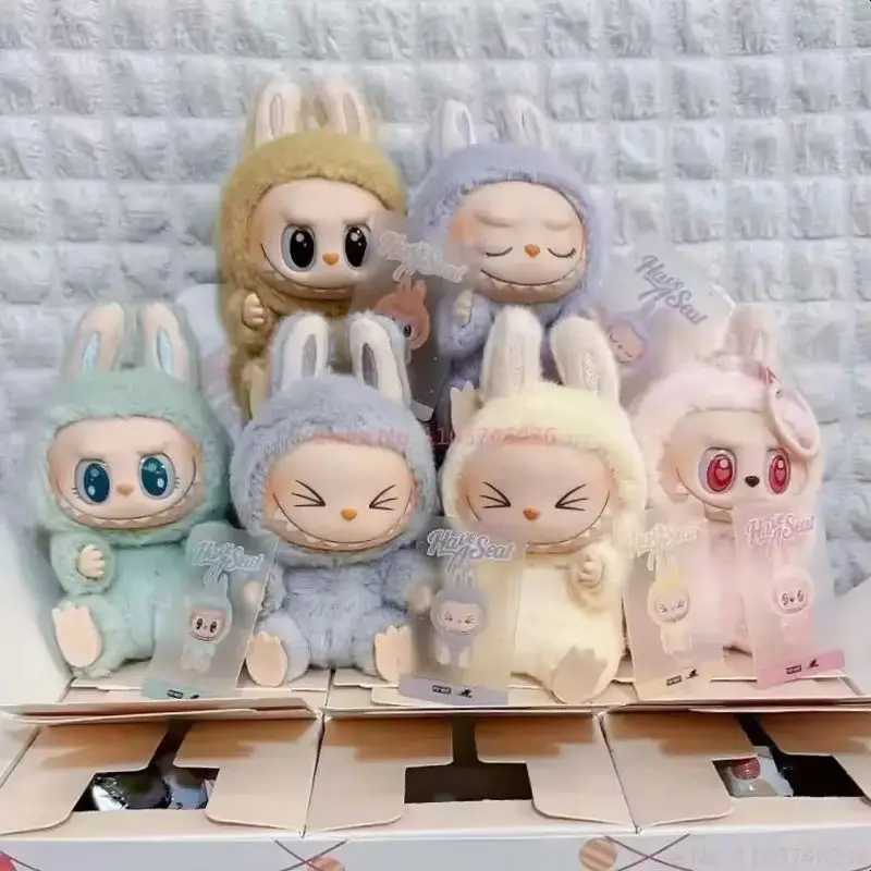 Labubu blind box animation picture with a seat series pendant floating doll model toy monster replication keychain toy birthday giftXJ250319