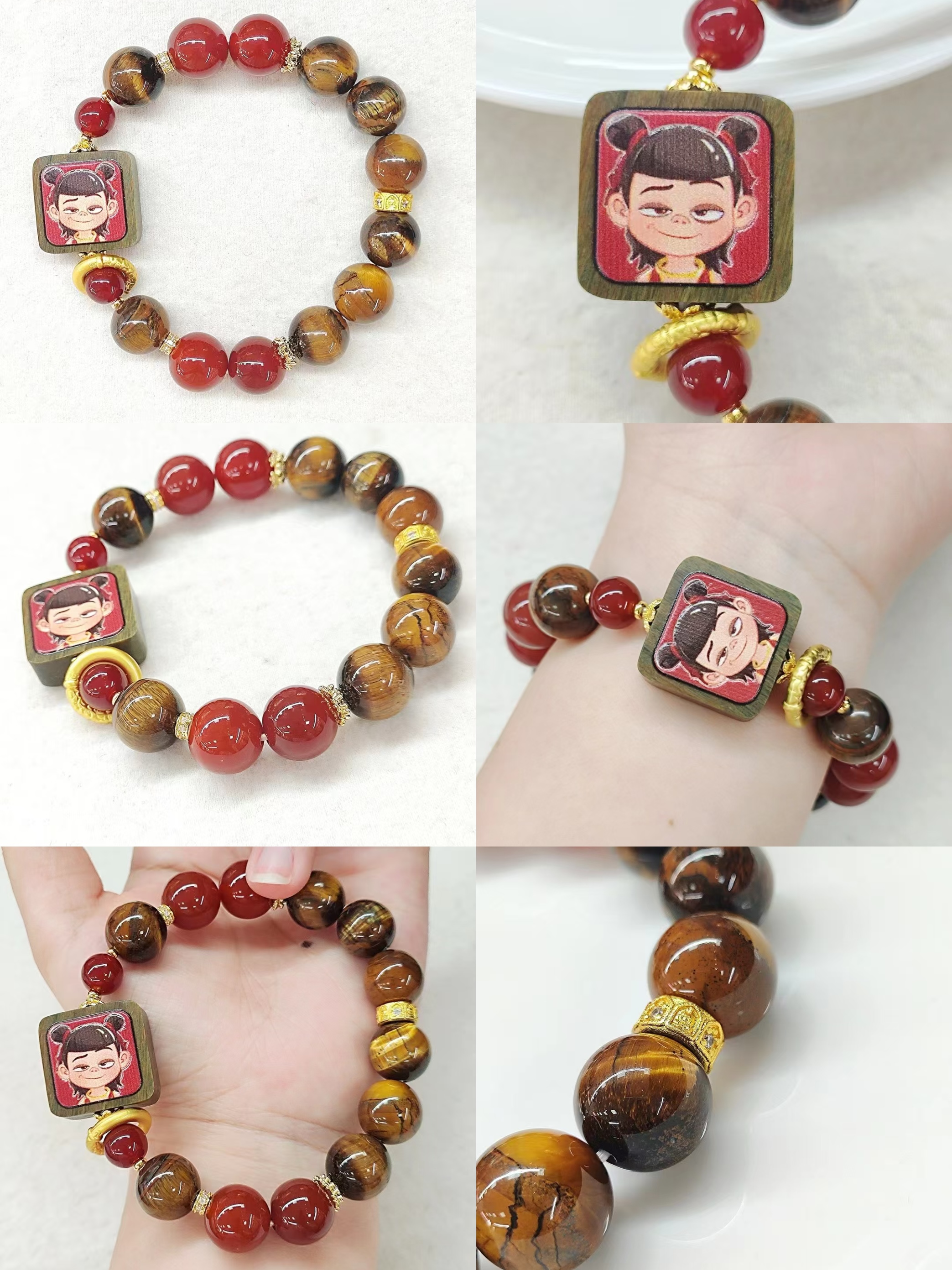Lock up your youth! Chinese style amethyst, blue chalcedony, white moonlight Ruyi bracelet light luxury jewelry gift box