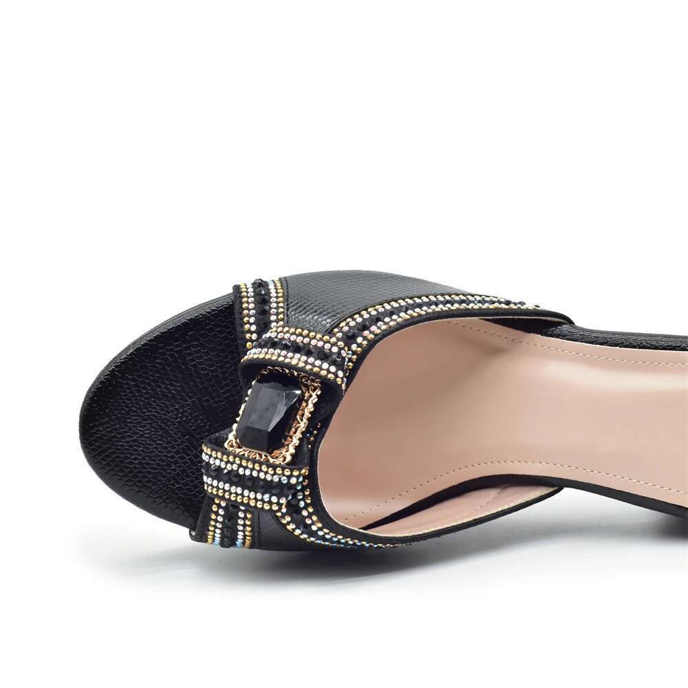 Wedge Heels New Nigerian Wedding Decorated With Rhie Ery Plus Size Women Shoes High Heels Sexy Ladies