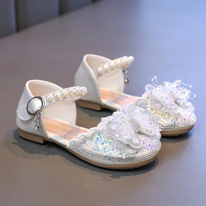 Summer Roman Sandals Fashion Butterfly sequins Beads Comfortable Daily Children Cute Casual Flat Shoes Zapatos Mujer 250304
