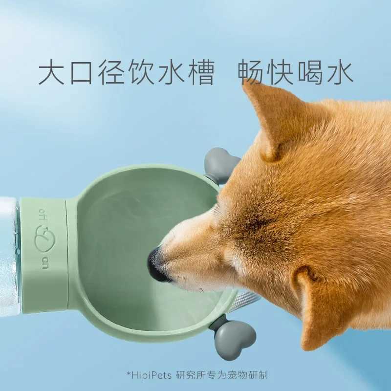 Portable Dog Cat Water Bottle Dispenser for Small Large Dogs Foldable Outdoor Hiking Drinking Bowl French Bulldog Pet Supplies Y250319