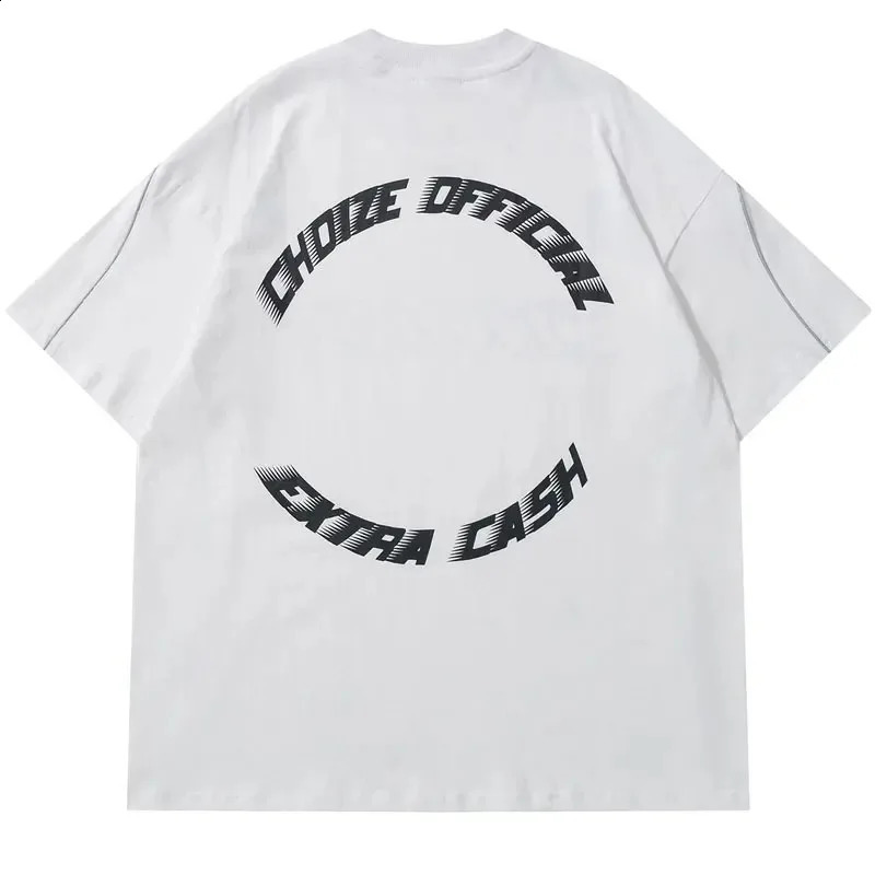 Mens oversized Tshirt clothing Alphabet printed line short sleeved hiphop casual 2024 Harajuku Street top 250318