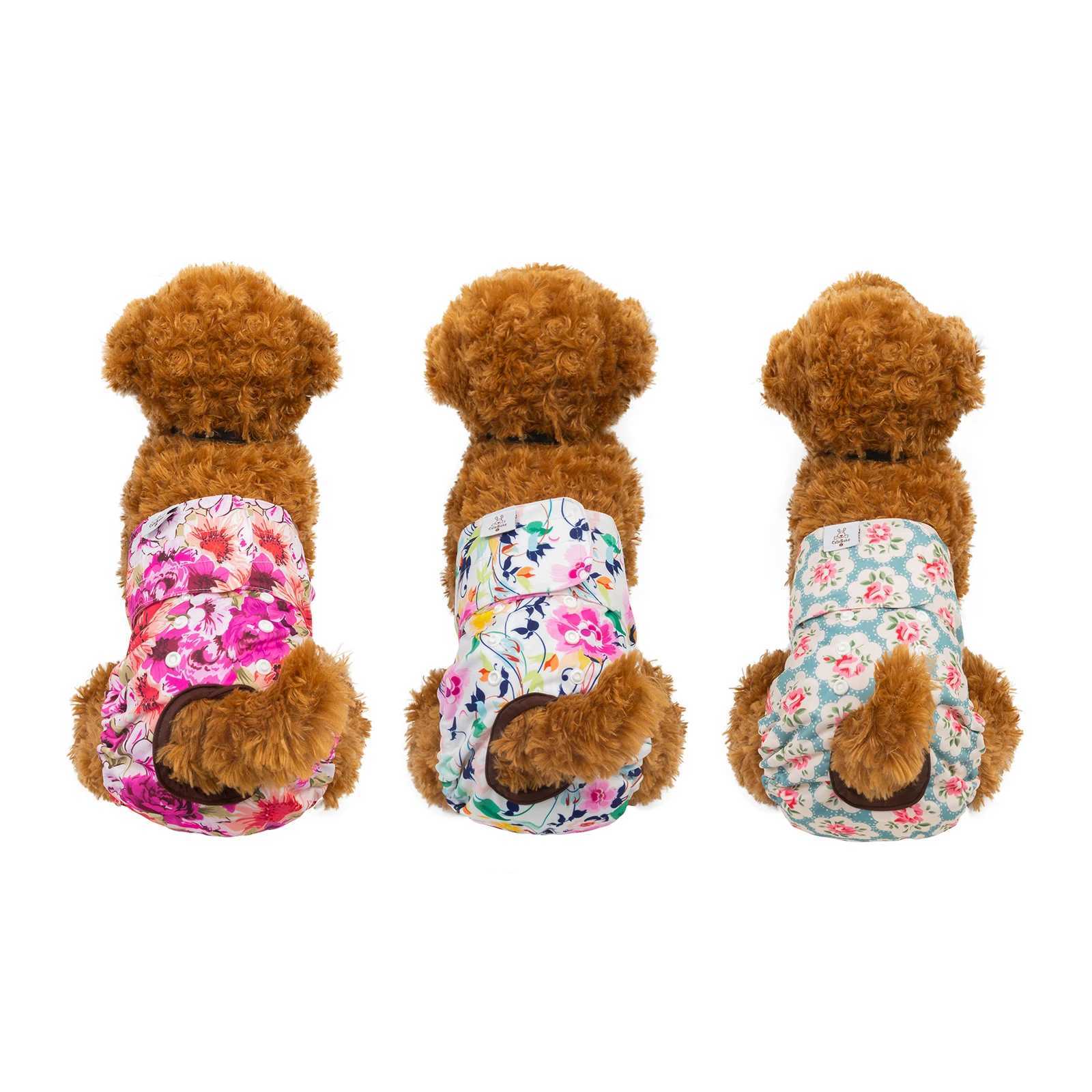 (3pcs per pack) CuteBone Female Dog Diapers Reusable Doggie Period Diapers Washable Dog Nappy Female for Heat Cycle Y250320