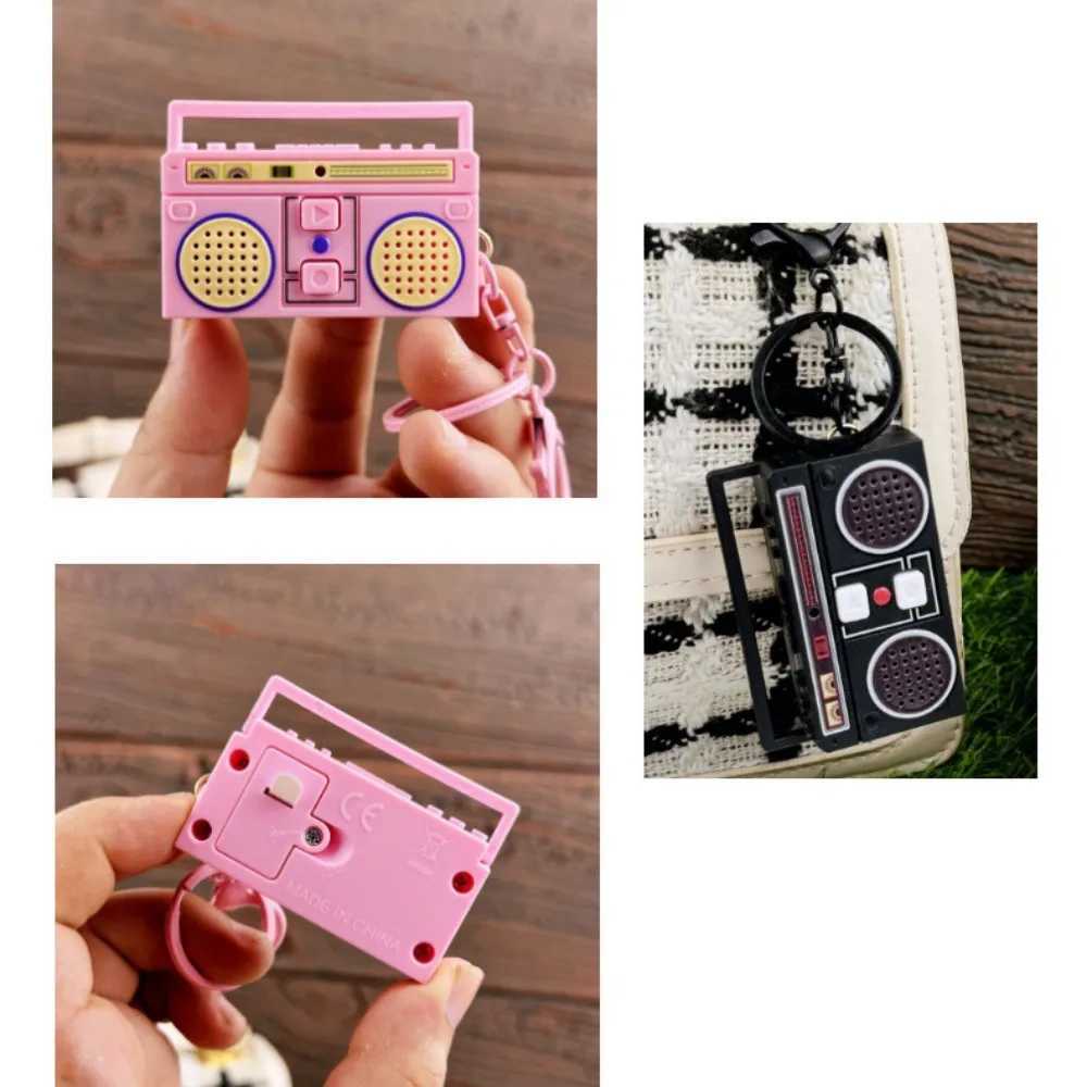 Creative Funny Mini Radio Recorder Music Toys Classical Bag Ornaments Keychain GiftXJ250319