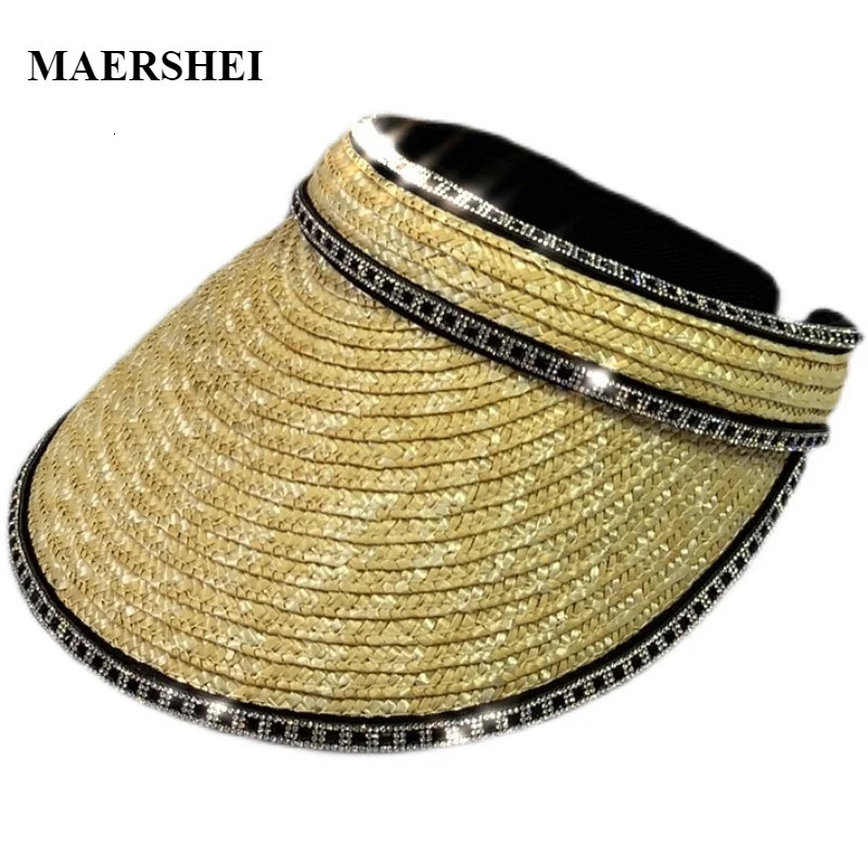 Women Hats Empty Top Summer Cap Gorros Sunhat Visors Ladies Caps Hip Hop Hat Outdoor Rhinestone Hat Beach Chapeu Feminino 250320