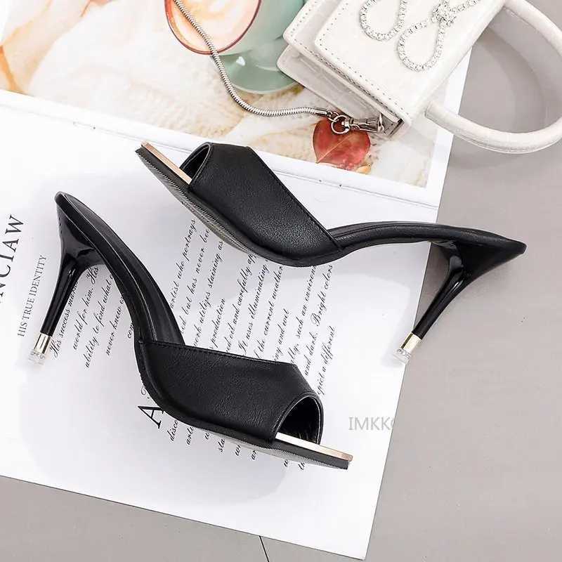 2021 Sexy Summer Thin High Heels Sandals Lady Pumps ics Slip On Shoes Women White Pink Wedding Party ShoesC250319