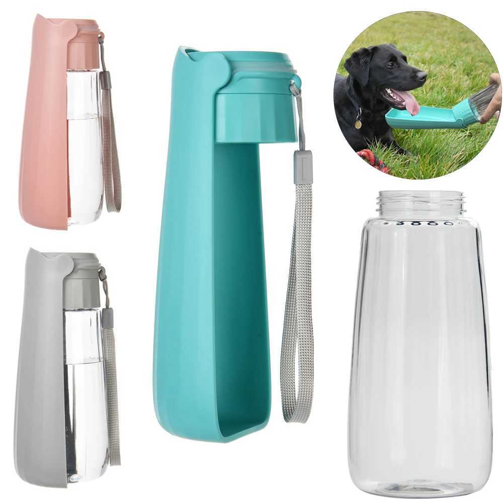 Outdoor portable dog water bottle suitable for small dogs cats leak proof high-capacity pet beverage bowls Labrador Retriever supplies Y250319