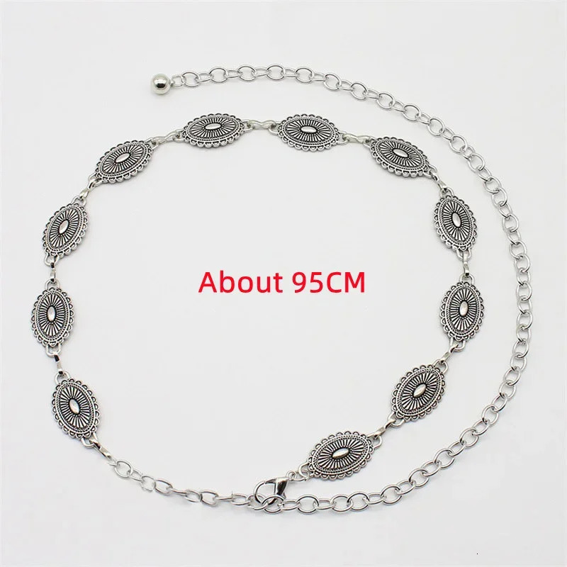 Retro Versatile Ethnic Style Metal Bohemian Waist Chain Belt For Women Fashion Sweater Chain Waist Seal Body Decor Accessories 250320