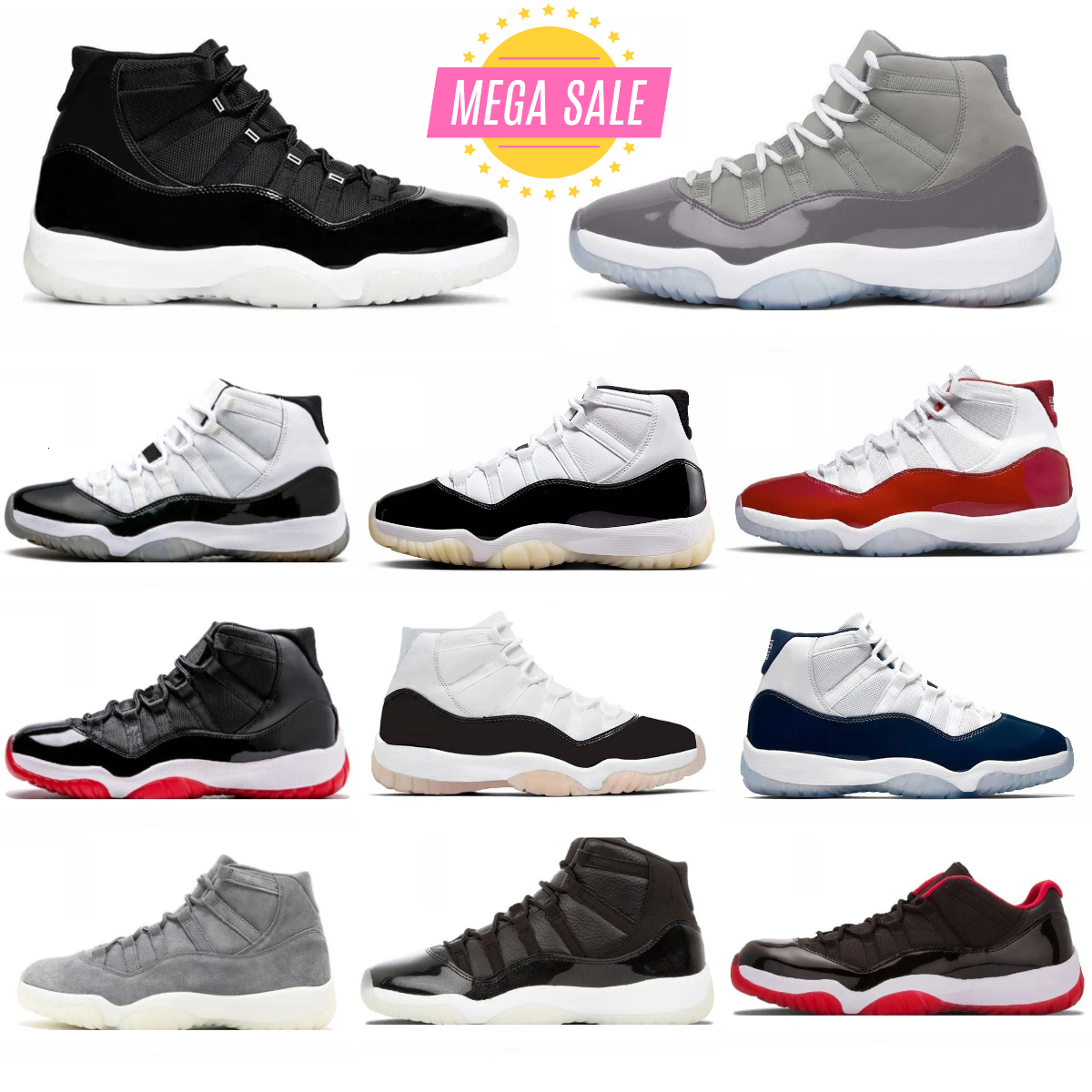 Trainers 11 J11 Basketball Sports Shoes Mens 11s Bred Velvet Gold Sail Cherry CONcords Midnight Navy 45 Cool Cement Grey Gamma Blue Space Olive Women Outdoor Sneakers