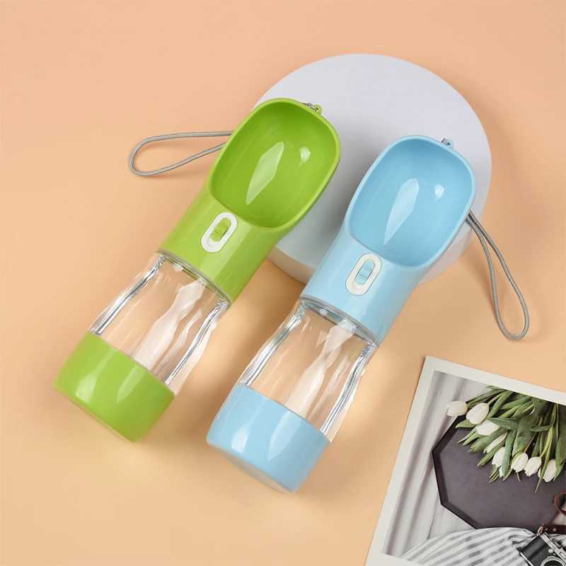 Portable pet dog water bottle with food container small dog and cat water dispenser suitable for small and large dog travel Chihuahua drinking bowl Y2