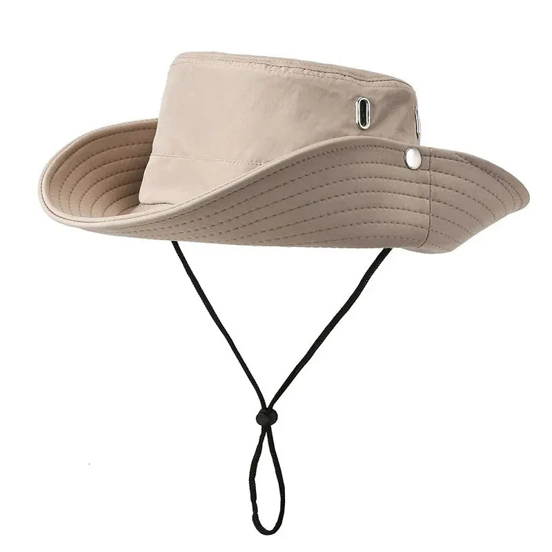 Spring And Summer Hat Mens Outdoor Mountaineering Sunshade Fisherman Hat Summer Large Brim Breathable Sunscreen Fishing Hat 250320