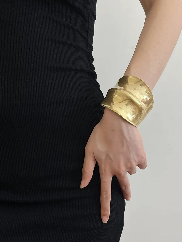 Vintage Brushed Metal Cuff Bracelet For Women Punk Style Personality Jewelry Travel Party Gift 250320