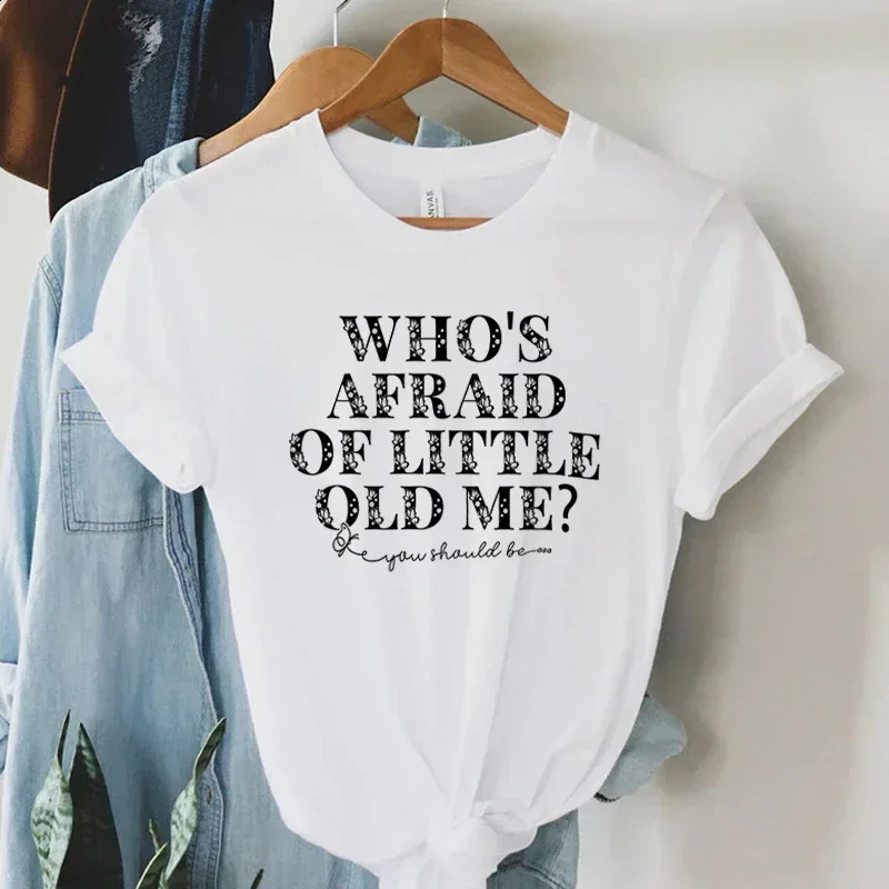 2024 TTPD Music Album TShirts Whos Afraid of Little Old Me Print T Shirt Harajuku ONeck Short Sleeve Fans Tshirt 250311