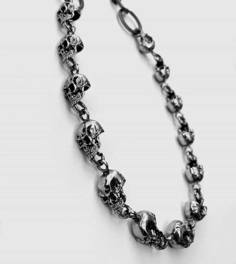 Vintage Punk Skull Pants Chain Heavy Waist Chain Men Cool Jeans Chain Keychain Wallet Chain Gothic Biker Fashion Accessories 250320