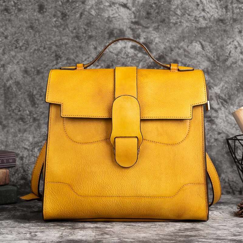 MOTAORA Vintage Genuine Leather Women's For Woman Shoulder Bags 2025 New Hand Painted Ladies Handbag Girls School Bag