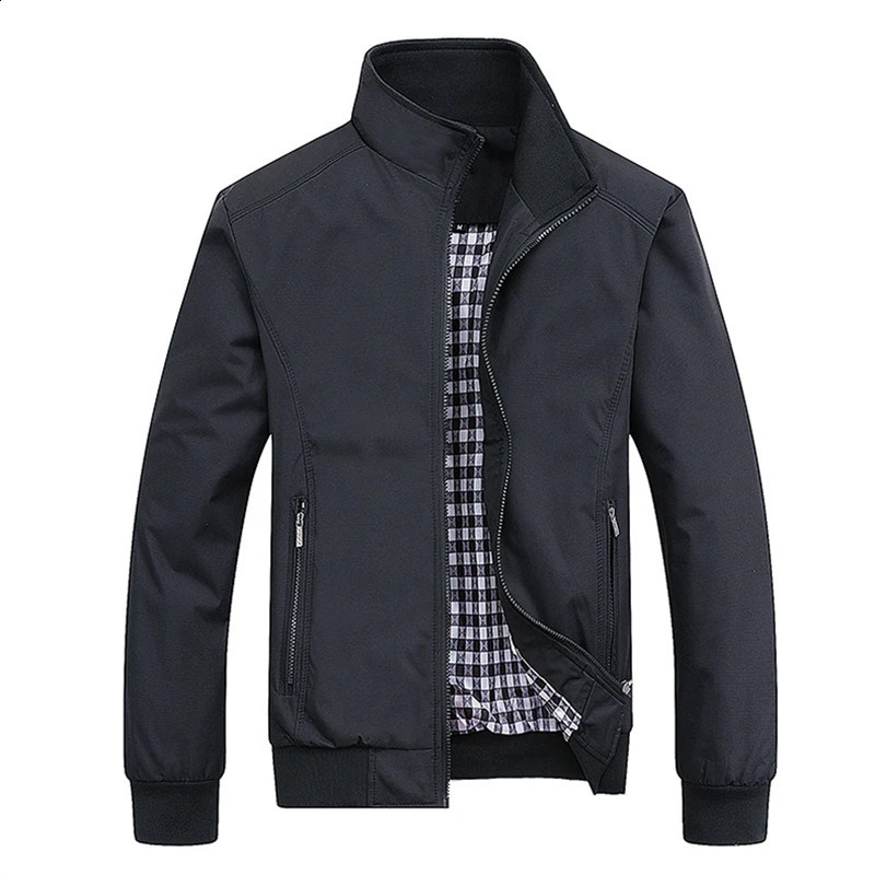 Spring and autumn casual solid fashion ultrathin bomber jacket mens coat arrival baseball M6XL 8XL top 250317