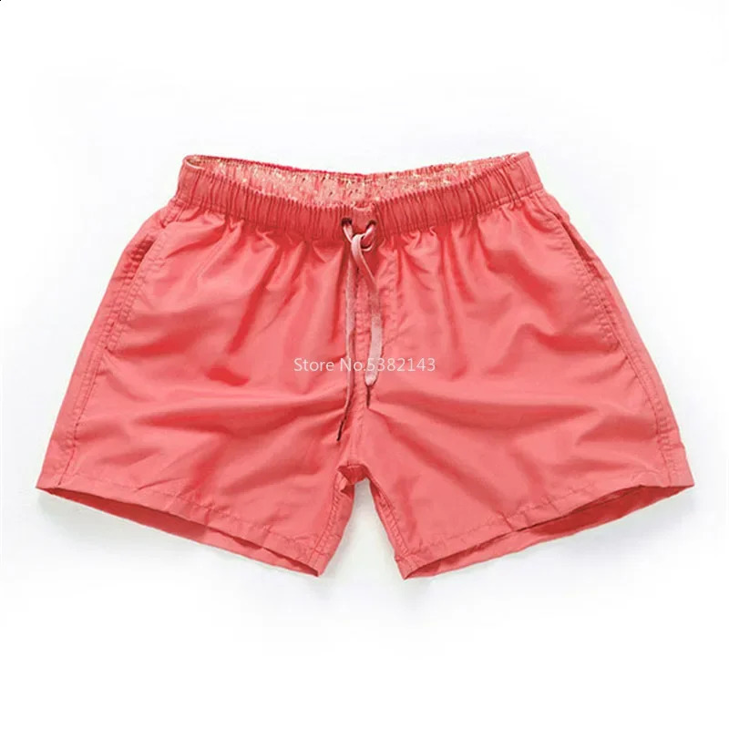 Mens swimsuit shorts solid beach clothing mens summer quick drying fashionable running gym backbone ultrathin sports 250319
