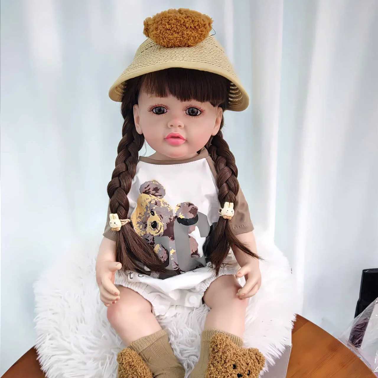 Beautiful Reborn Dolls Simulation Full Body Silicone Princess Girl Doll Bathable Sleeping Accompany Play House Toy Gift W250320