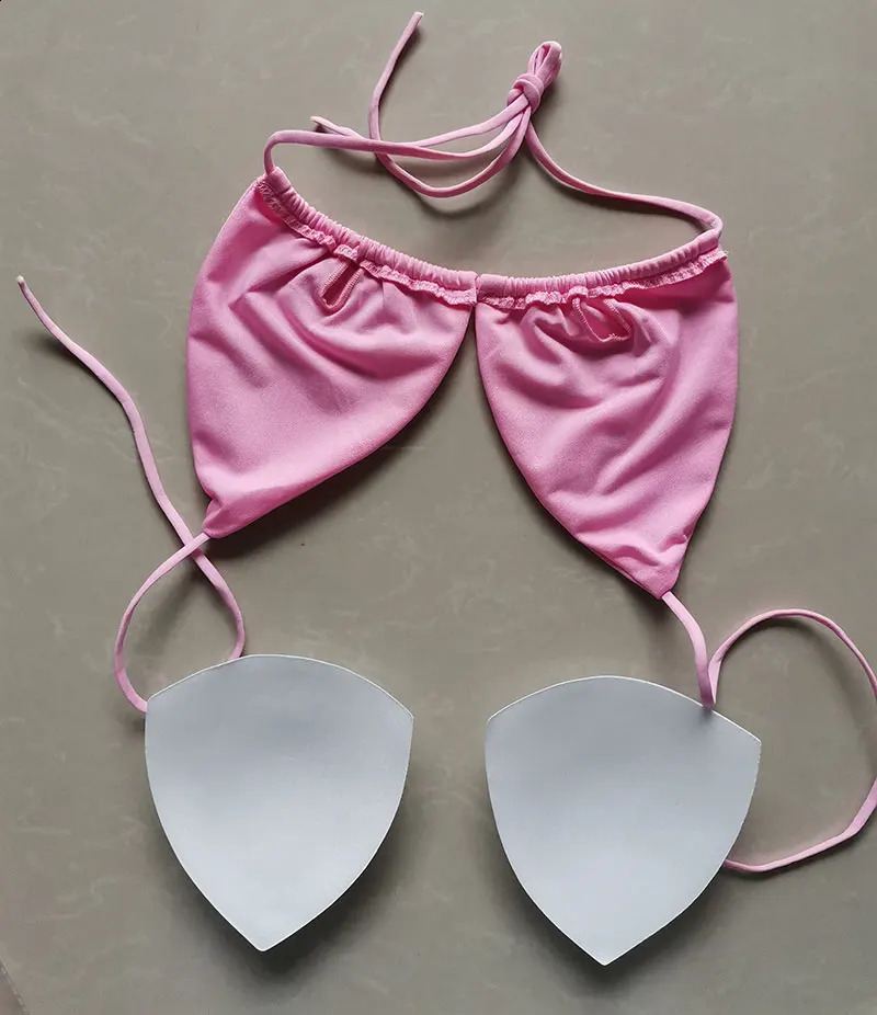 Summer Sexy Bikini set Pushup padded Bra Thong Split Swimwear Female Bandage Bathing Suit Adjustable Lacing Swimsuit Solid 250319