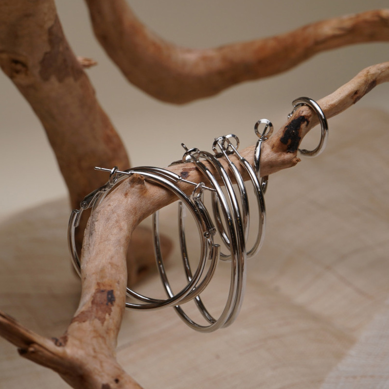 Basic Yet Stylish Metal Charm Earrings for Everyday Wear