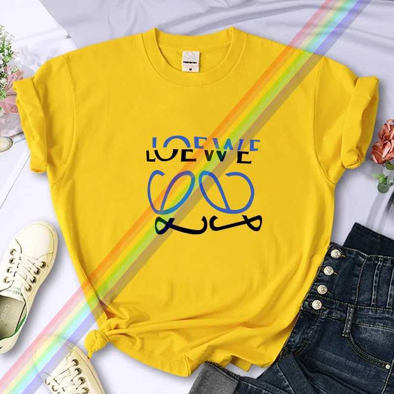 Luxury brand high-quality womens T-shirt summer letter printing 100% pure cotton casual oversized Y2k personalized sleeves O-neckT250320