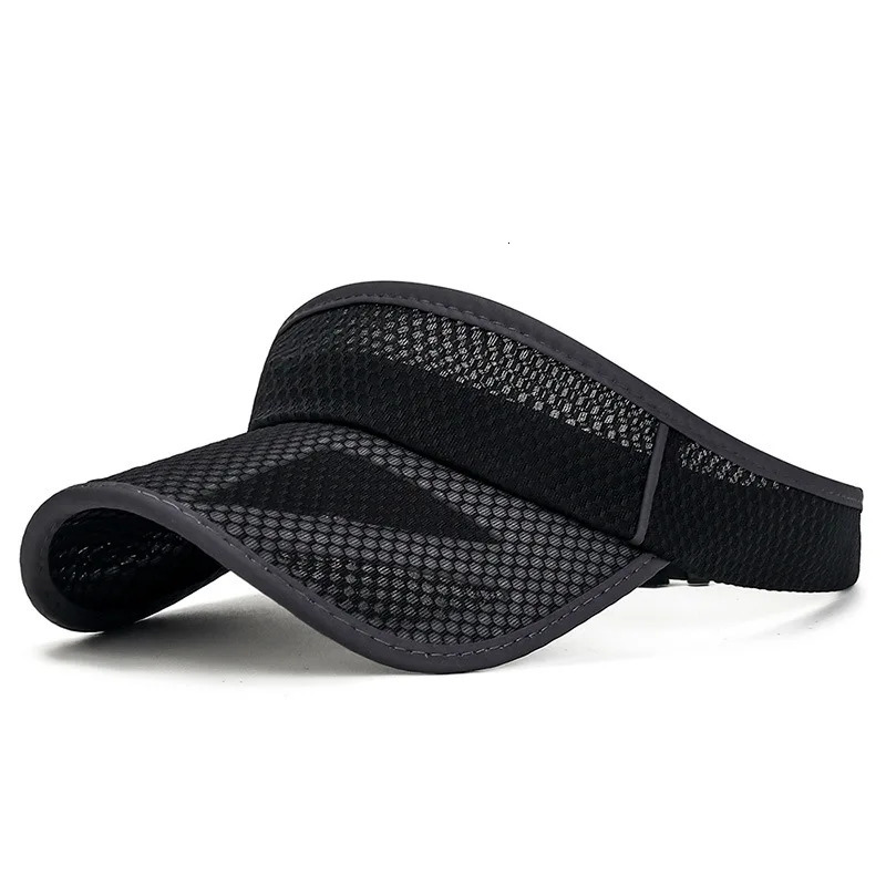 COKK Mesh Cap Summer Hats For Men Women Unisex Empty Top Sunshade Breathable Sports Tennis Running Sun Hat Sunscreen Visor Cap 250320