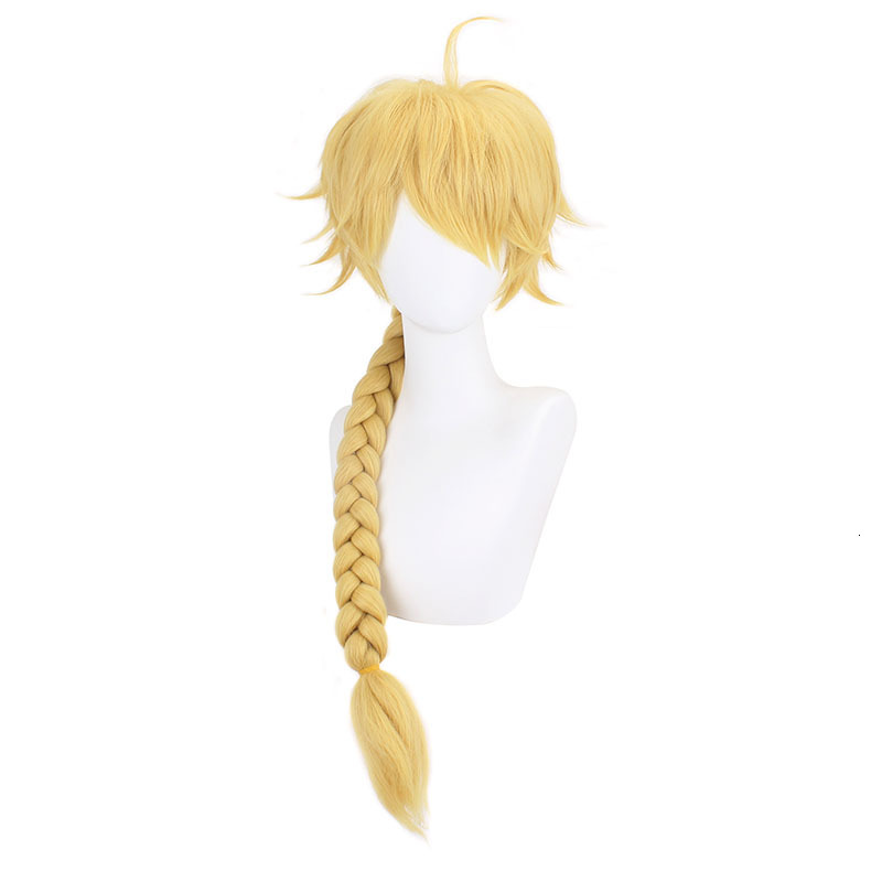 Kano Original Sky Leading Role Traveler Game Character Light Gold Pony Tail Braid Cosplay Wig