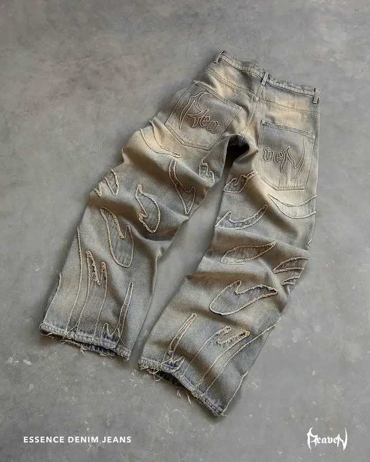 Streetwear Jeans Y2K Men and Women Harajuku Embroidered Retro Design Loose Jeans Hip Hop Punk Pants High Waisted Wide Leg PantsT250319