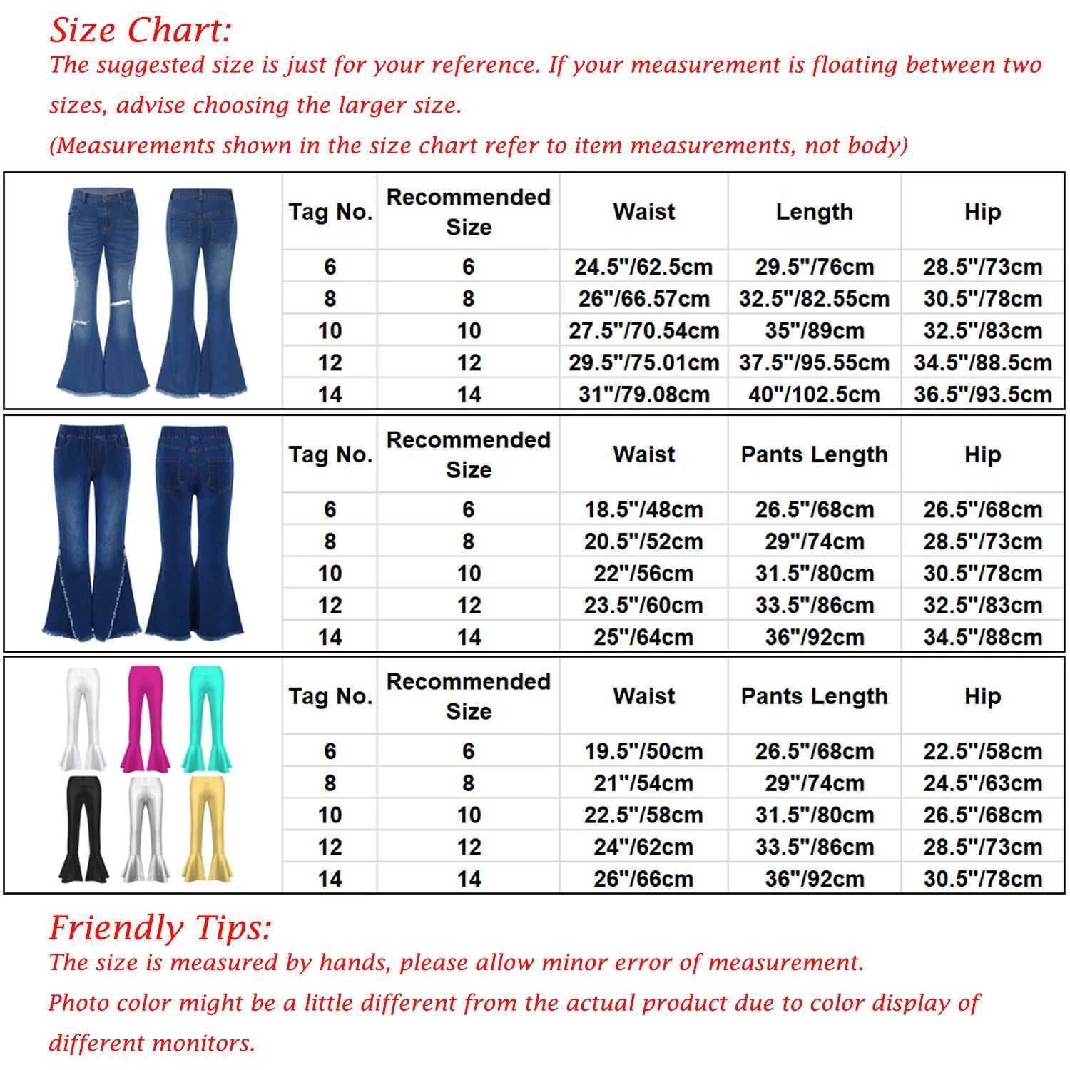 Children and Girls Tearing Flash Jeans Casual Fashion Clothing Zipper Closed Denim Cloth Bell Bottom Pants Korean Bell Bottom TrousersT250326
