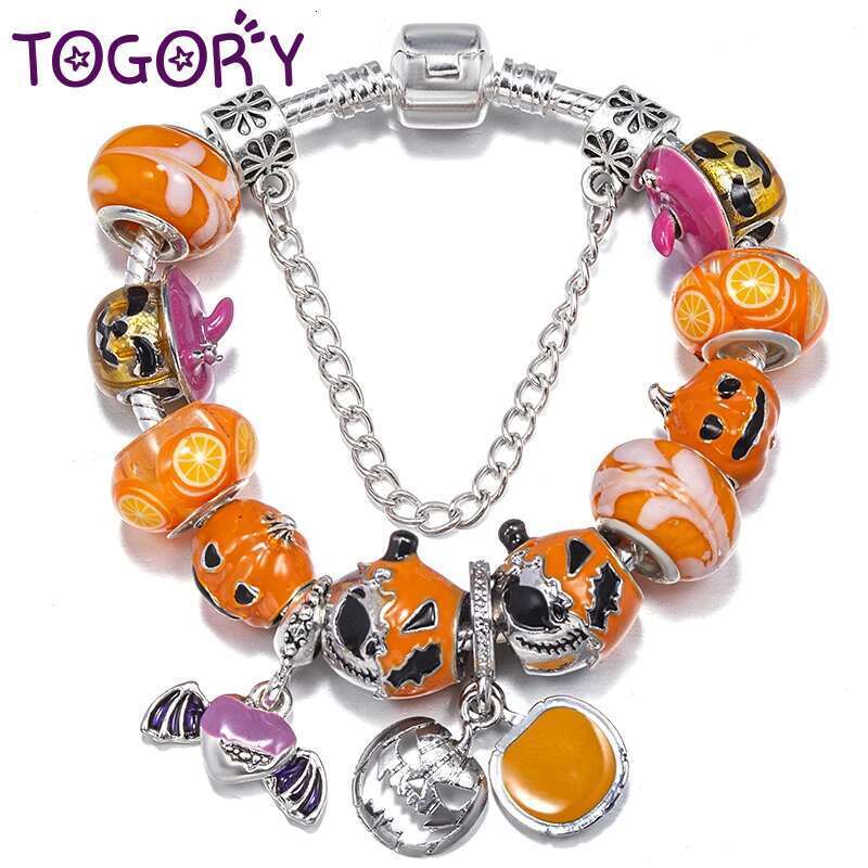 Special Offer Brand Charm Bracelets Fits DIY Pumpkin Beads Bracelet Bangles For Women Men Kids Bijoux Pulseras Jewelry Gift