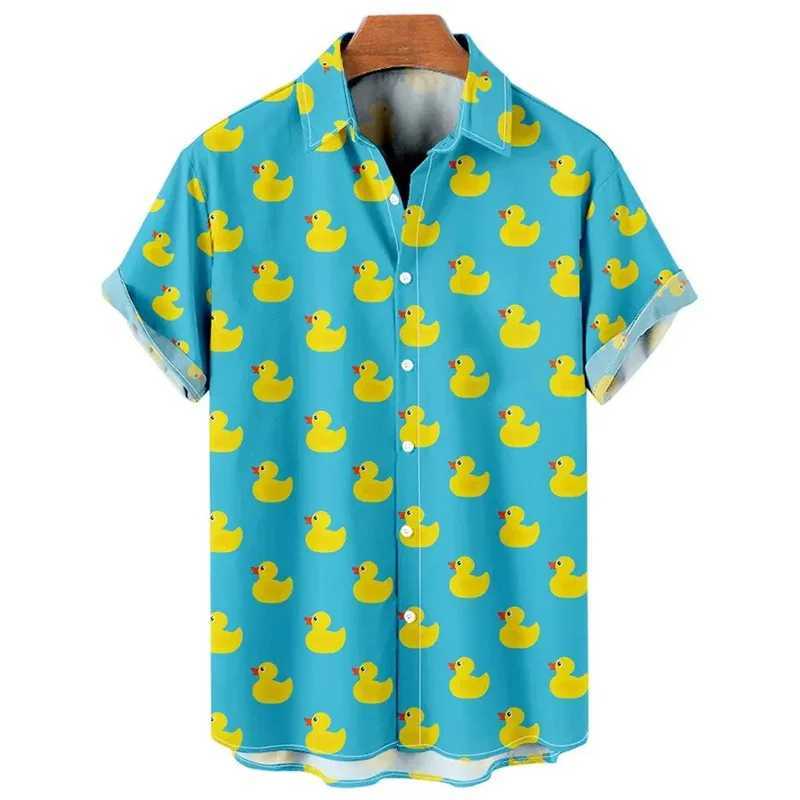 New 3D Animal Ducks Printing Shirts Blouses For Men Fashion Funny Streetwear Short Shirts Women Cute Y2k Clothing Top M250320