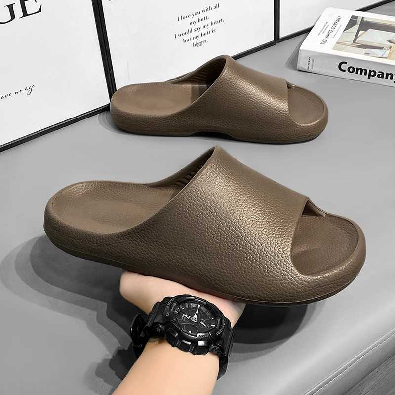 Mens soft bottom cloud slider thick platform indoor and outdoor beach sandals summer EVA N slider Y250320