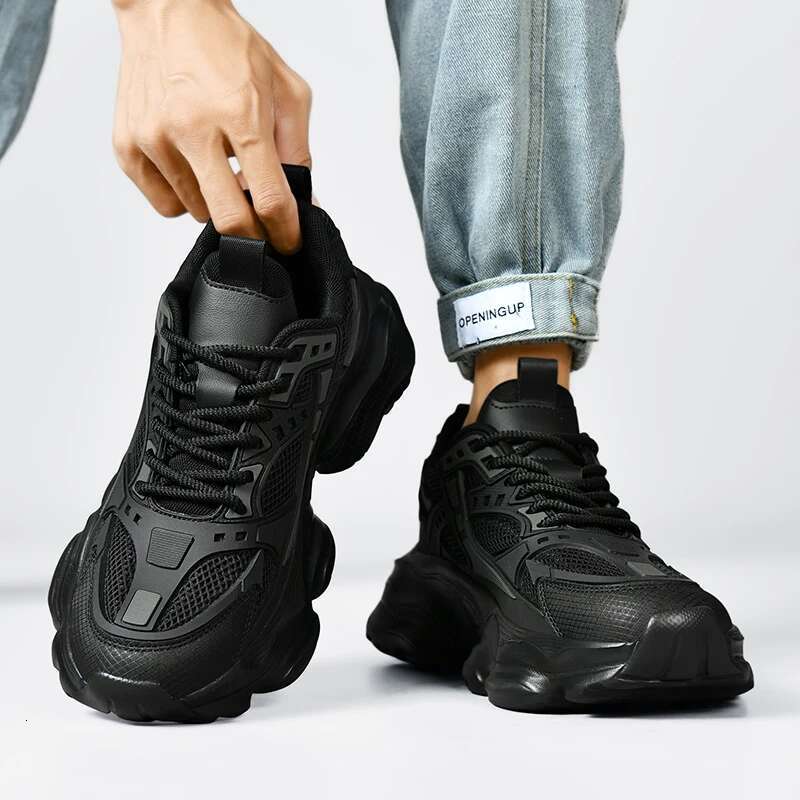 2025 new men's running shoes platform, walking skateboard, high-quality street designer, fashionable sports shoes for men