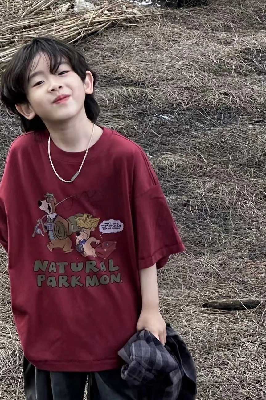 2024 Summer Hot selling Childrens Clothing with Funny Prints Boys Short sleeved T-shirts High quality Cotton Top T-shirtsT250320