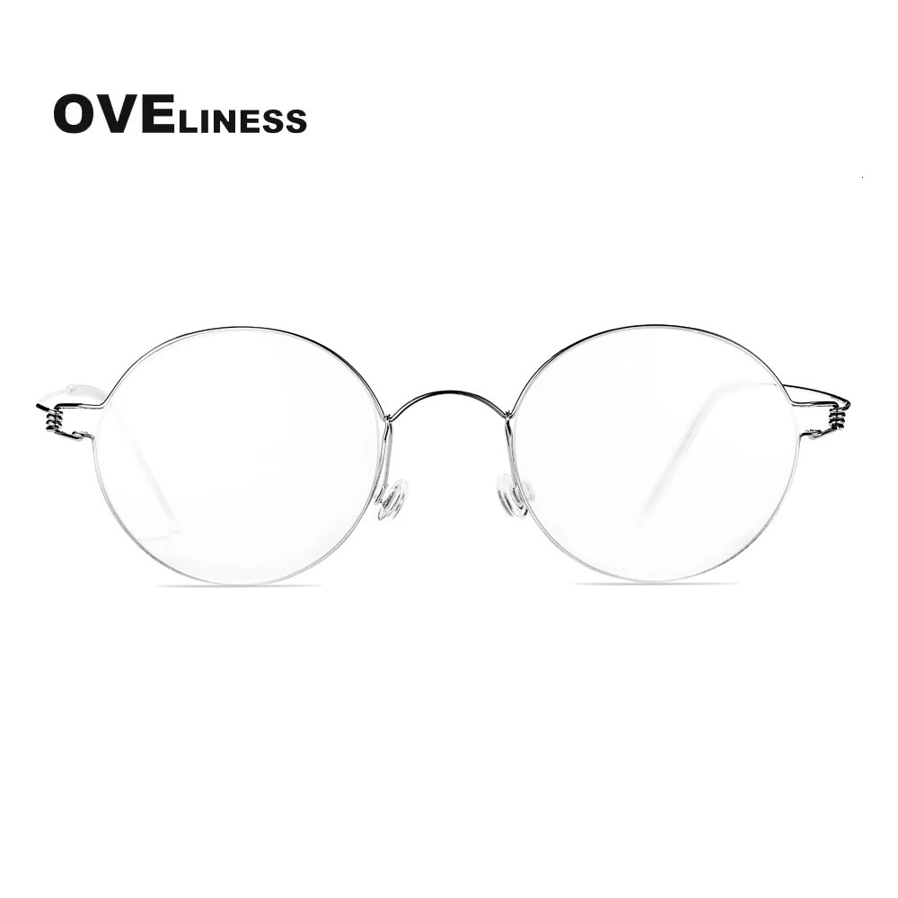 Pure Threadless Glasses Retro Glasses Frame Womens Round Korean Glasses Frame Mens Glasses Frame 250228