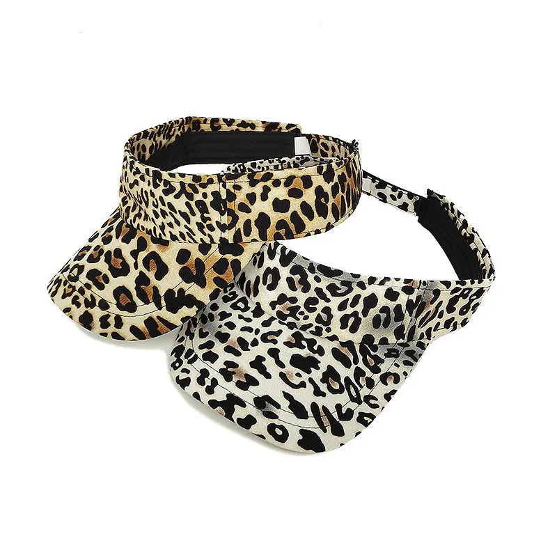 Summer Cotton Leopard Print Visors Baseball Cap Adjustable Sun Protection Cap For Men and Women 13 250320
