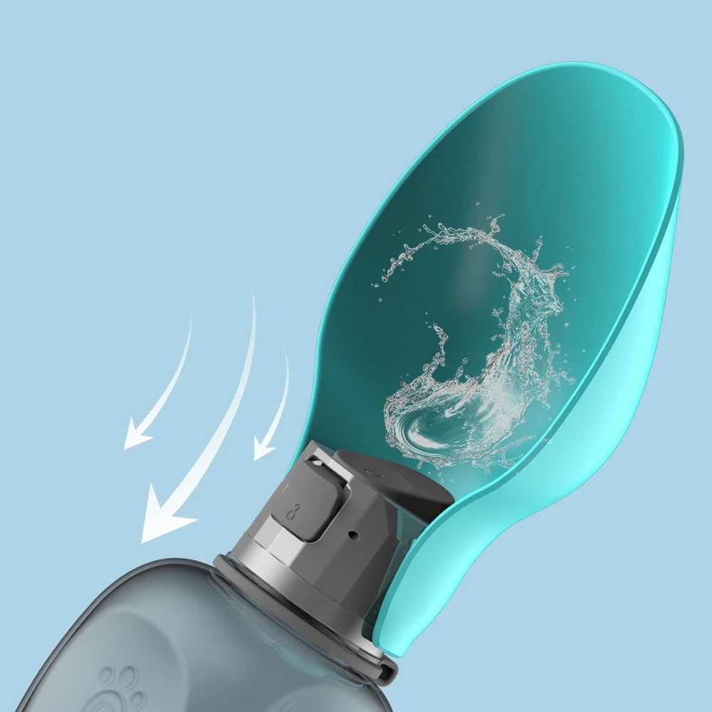 800ml Portable Dog Water Bottle For Big Dogs Pet Outdoor Travel Hiking Walking Foldable Drinking Bowl Golden Retriever Supplies Y250319