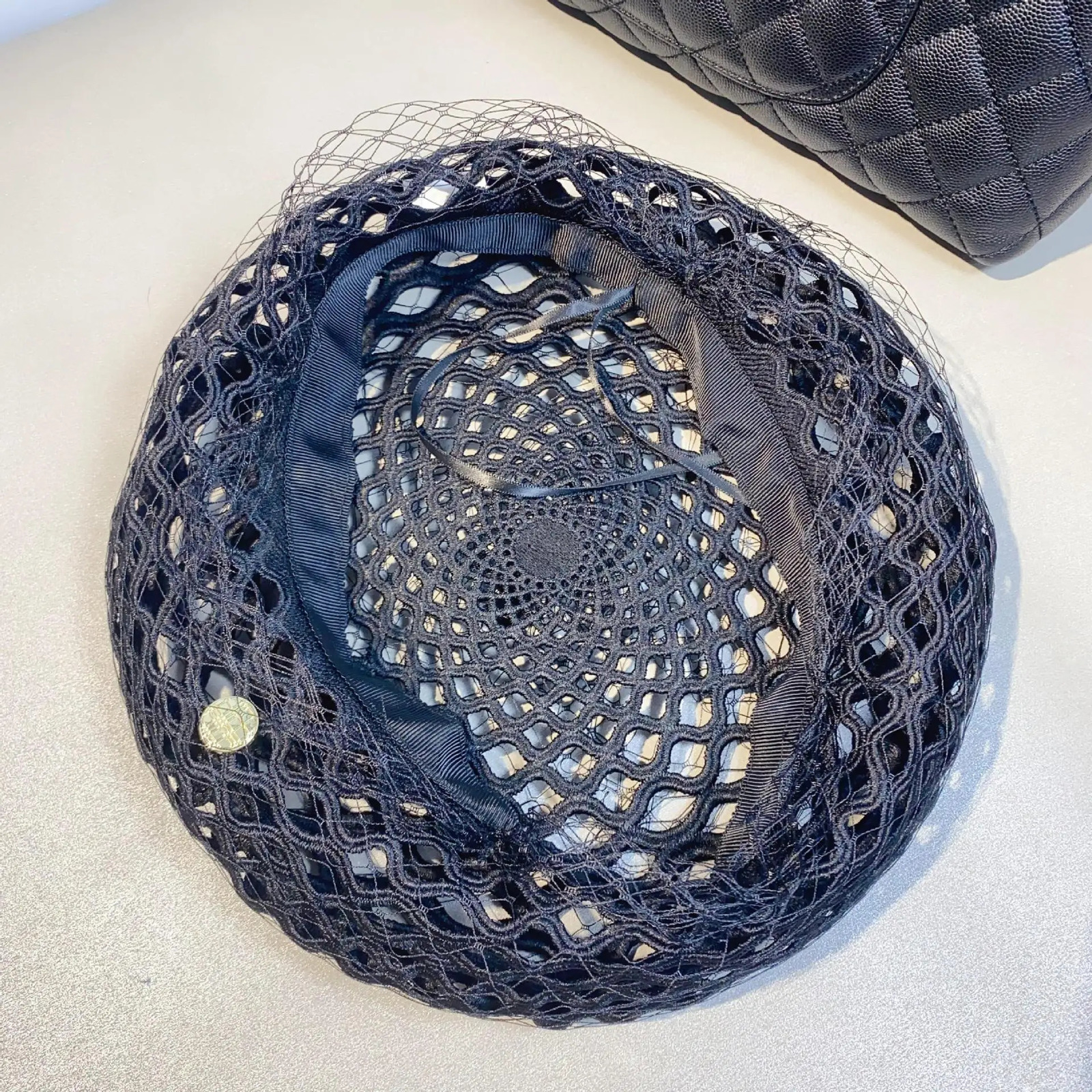Spring and Autumn Gauze Hollow Breathable Braided Beret Shopping Outdoor Wear Fashion Trend Millinery 250320