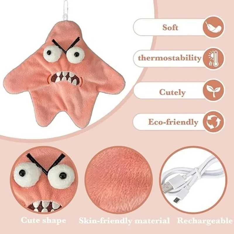 1-20PCS Angry Starfish Pendant Dancing Bag Decoration USB Rechargeable Dancing Spooky Toy Keychain Car Key Pendant Bag PendantXJ250319