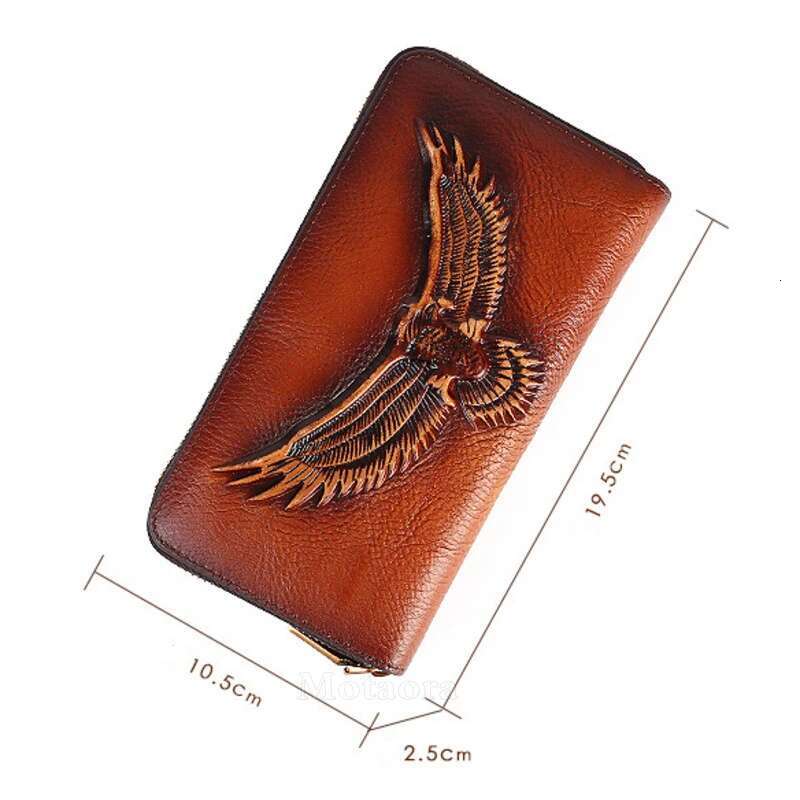 MOTAORA New Retro Cowhide Coin Wallet Men Large Capacity Card Holder Genuine Leather Emed Long Zipper Bag For Women Purse