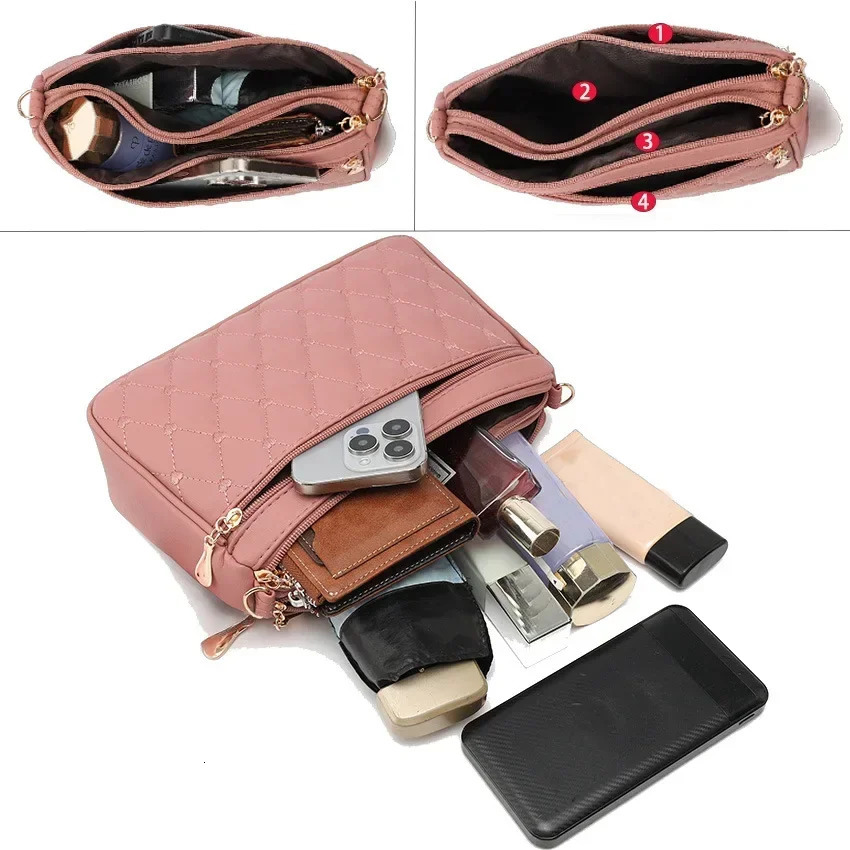 2025 Summer New Large Capacity Womens Cross Shoulder Bag Versatile Quilted Single Shoulder Cross Border Ladies Handbag R250320