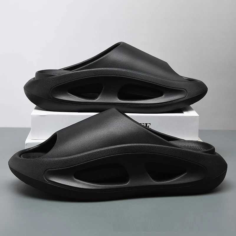 Cwarm New Summer Platform Slippers For Men N-Slips Open Toe Flip Flops Men Fi Beach Sandals Bathroom Slippers Outdoor Y250320