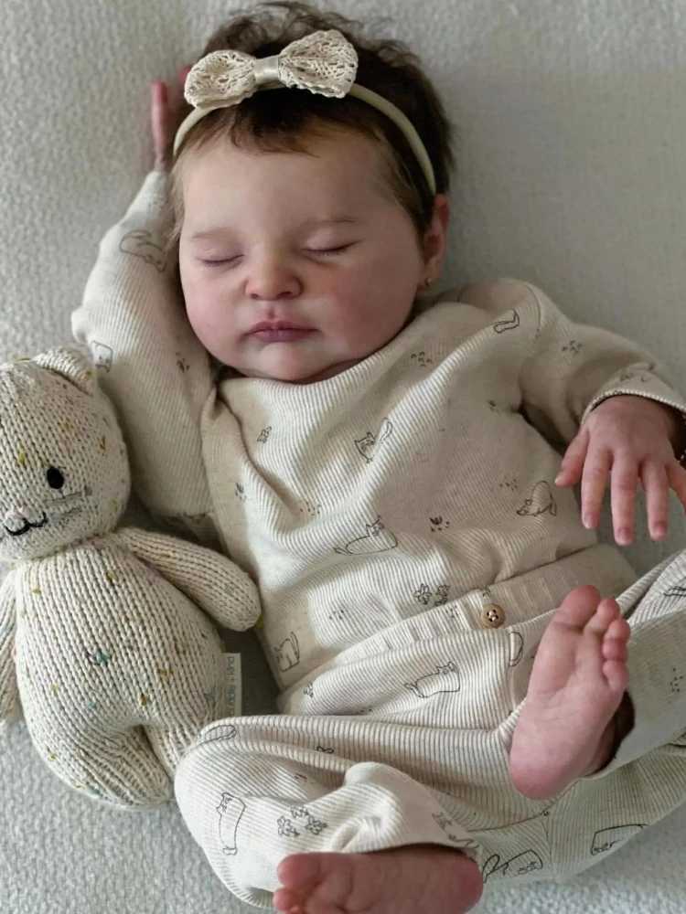 50 CM Soft Silicone Sleeping Reborn Baby Doll Toy For Girl 20 Inch 3D Skin With Visible Veins Like Real Kid for girl birthday Gift W250320