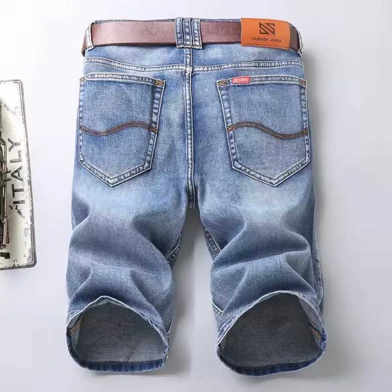 2025 Summer Brand Stretch Thin Bermuda Mens Denim Jeans Mens Knee Length Soft Ropa Hombre Shorts Size 28-35-40 W250319