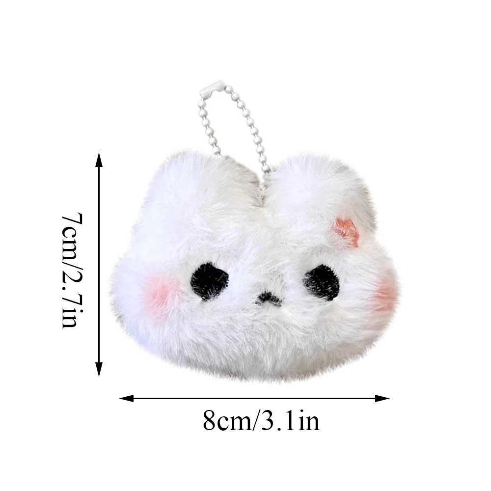 Cartoon Plush Rabbit Doll Keychain Sweet Cute Angry Crying Rabbit Doll Charm Keychain Animal Bag Pendant Decorative GiftXJ250319