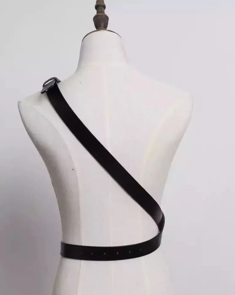 200CM Belt Double Wide Wrap Genuine Leather Medieval Long Shoulder Belt Vikings Pin Buckle Strap Gear For Women 250320