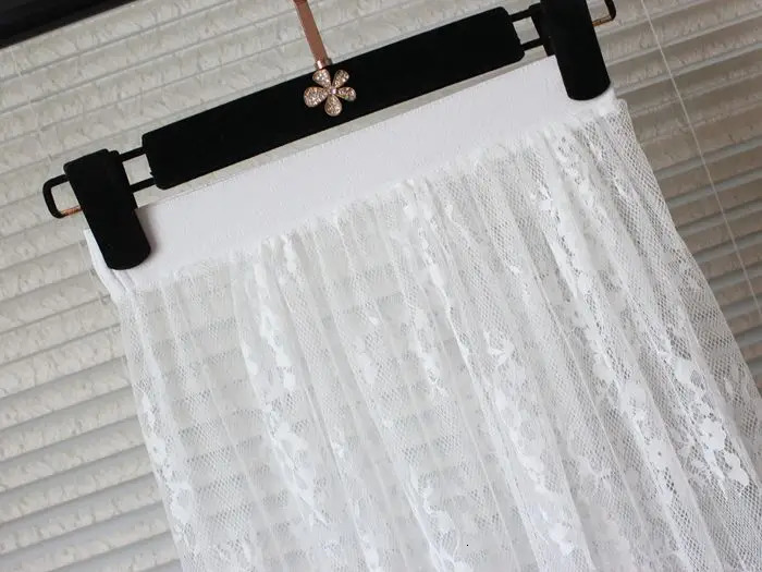 Women Skirt Extender Lace Hollow Out A-Line Women Lady Lace Slip Casual Skirt Underskirt Petticoat 250320