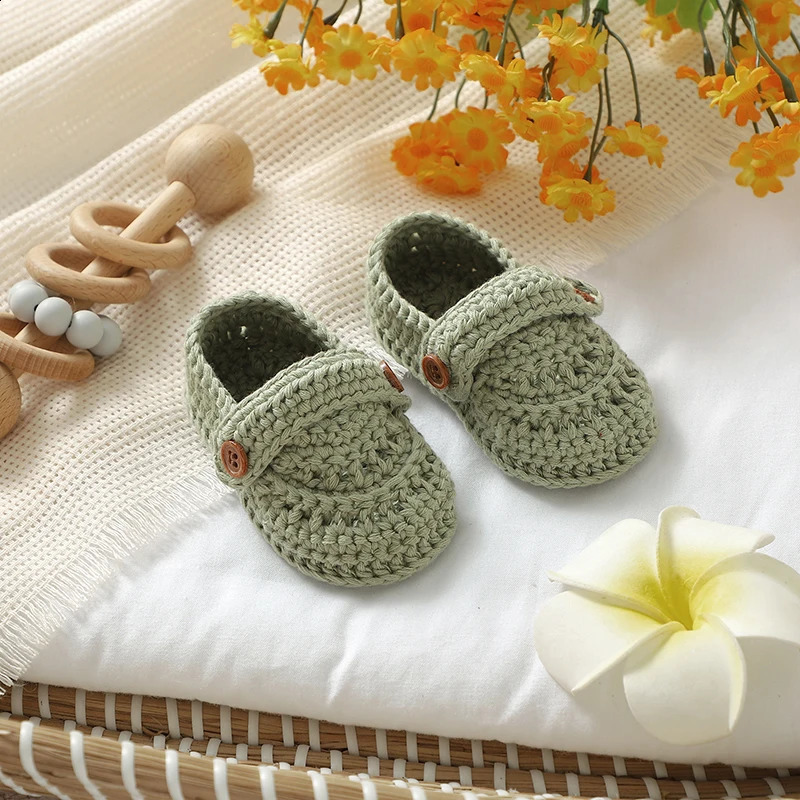 Baby Shoes Cotton Knit born Girls Boy Footwear 0-18M Fashion Solid Shallow Infant Children Clothing Accessories Bedding Boots 250319