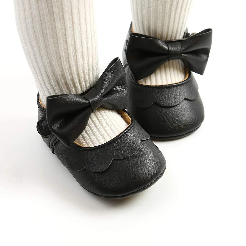 Baby Girls Mary Jane Flats with Bowknot Bow knot Non-Slip Toddler First Walkers Princess Dress Shoes 250319